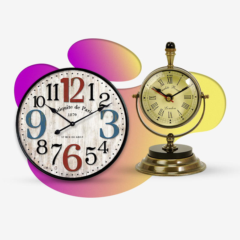 ساعت دیواری و ایستاده