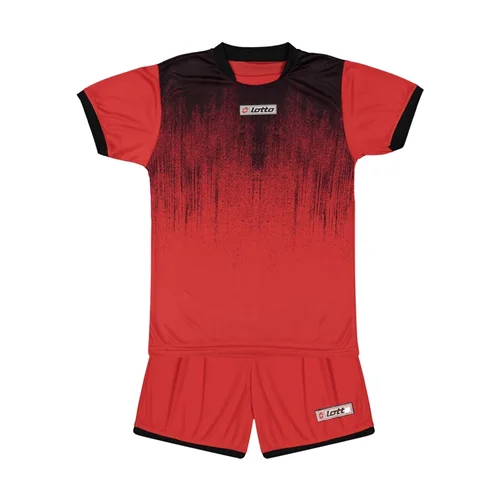 ست پیراهن و شورت ورزشی مردانه مدل 2021 قرمز مشکی