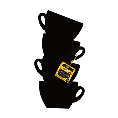 تخته سیاه مدل tea cups سایز 16×32 سانتی متر